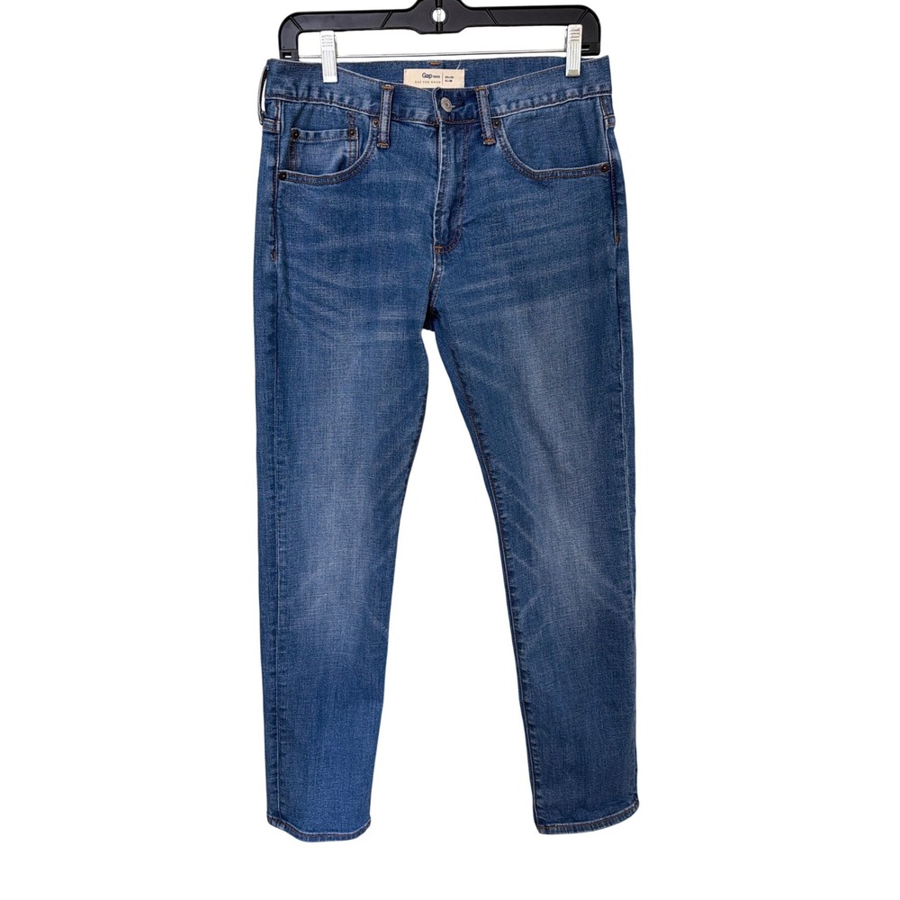 Gap 1969 Slim Fit Mens Medium Wash Blue Denim Jeans 30x30 Gap For Good